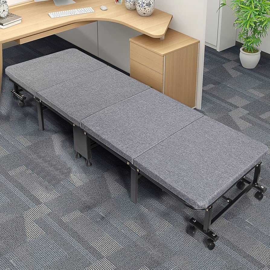 Amazon｜折りたたみベッド 74インチ x 31インチ マットレス付き